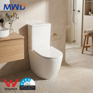 Inodoro de dos piezas MWD Watermark Rimless Tornado 3.0 sifónico de cerámica y porcelana, <span class=keywords><strong>WC</strong></span> de pared, para proyectos hoteleros, venta al por mayor, OEM - Product Image 1