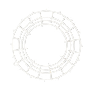 Support décoratif de Noël en PP blanc tressé en forme de cercle pour panier de fleurs, facile à assembler - Product Image 4