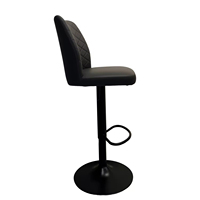Tabouret de bar moderne en cuir gris foncé à motif losanges, réglable, rotatif, confortable et élégant, nouveau mobilier de bar ergonomique