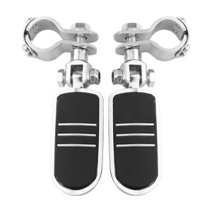 Reposapiés de aluminio cromado para <span class=keywords><strong>motocicleta</strong></span>, montaje de clavija de pie para moto Harley <span class=keywords><strong>BSA</strong></span> Triumph ATV Scooter - Product Image 2