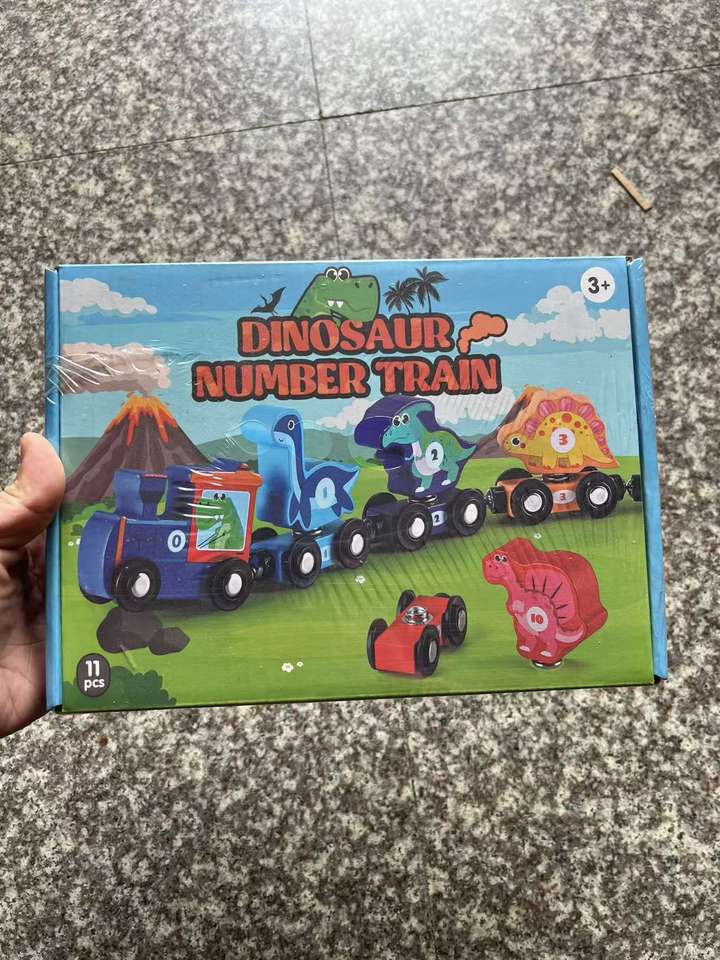 Magnetic Digital Little Train Building Blocks Educational Wooden ...