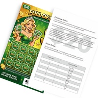 Carte de loterie à gratter personnalisée en gros, style jeu, double prix, impression numérique, numéro de loterie, carte de loterie à gratter