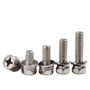 Vis à empreinte croisée à triple combinaison hexagonale extérieure avec rondelle, rondelle à ressort, boulon M3M4M5M6M8 - Product Image 6