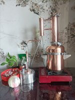 Extracteur d'hydrolat en cuivre pur 8L, petit distillateur d'huiles essentielles, alambic de distillation domestique en cuivre