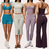LORISOW Vêtements de sport haut de gamme pour femmes, ensemble évasé de yoga et de fitness, tenue de sport de qualité supérieure pour la vente en gros