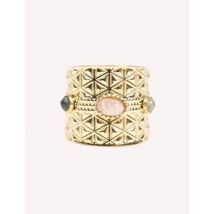 Anello alla Moda YFB R04 con Pietra Naturale e Acciaio Inossidabile, Design Geometrico Regolabile per Primavera ed Estate, Vendita all'Ingrosso - Product Image 1