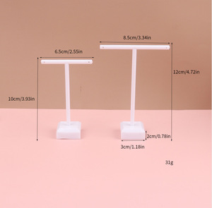 थोक इयररिंग्स पेंडेंट डिस्प्ले धारक मिनी धातु ऐक्रेलिक <span class=keywords><strong>3</strong></span> टुकड़ा सेट नेकलेस गहने स्टैंड रैक - Product Image 5