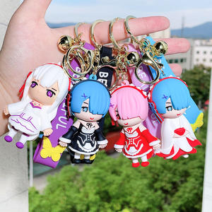 Kartun 3D PVC Ram <span class=keywords><strong>Rem</strong></span> Emiria gantungan kunci mainan Anime lucu figur liontin untuk mobil Handbag-bahan karet - Product Image 2