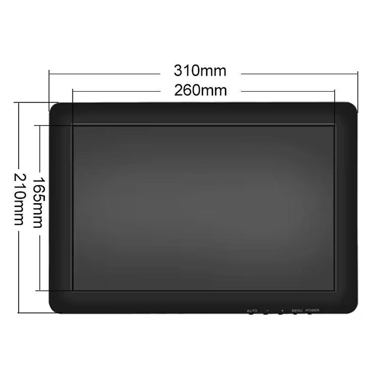 Bolinia 12.1 Inch Industrial Screen HD 1280*800 TFT LCD Display VGA AV BNC USB Remote Industrial OEM ODM Monitor