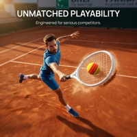 Raquette de tennis Taspo TYPTI en carbone composite monobloc pour entraînement et matchs récréatifs