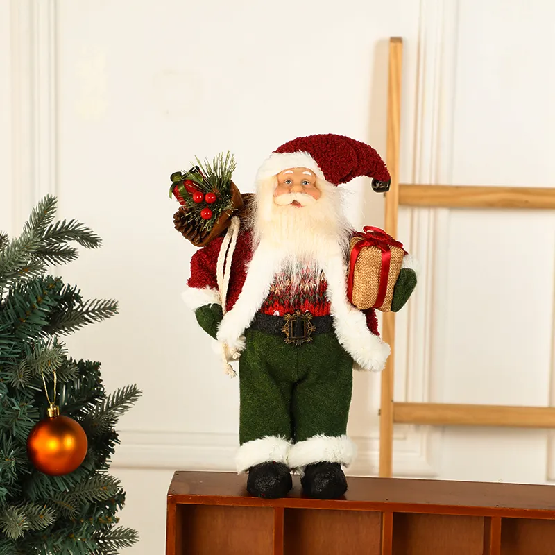 Trang trí Giáng sinh Santa Claus nhỏ đứng giáng sinh ông già Kích thước 30cm