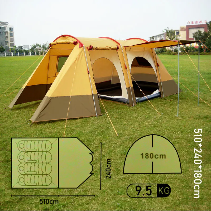 Party Camping Outdoor Tents Camping for Kids Play and Family Waterproof Tunnel Tent Four-season Tent