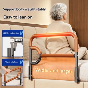 High-<b>end</b> Design Steel Foldable Bedside Handrails Height Adjustable Fall Prevention <b>Bed</b> Assist Rail Seniors Rehabilitation CE - Product Image 2