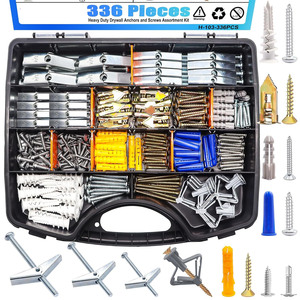 Baiguluo 336Pcs Drywall Anchors And Screws Assortment Kit Metric Heavy Duty For General Industry - Product Image 1