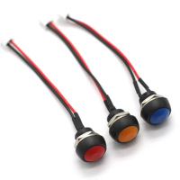 Interrupteur à bouton personnalisé 12 mm JST XH2.54 2 broches femelle, câble étanche et anti-poussière, gaine en cuivre pur TPE/Nylon, UFRRIEND CE FCC