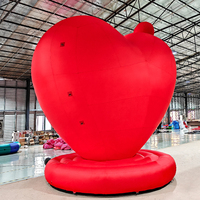 Ballon gonflable géant en forme de cœur pour événements en plein air, décoration publicitaire pour la Saint-Valentin, PVC Oxford, cœur gonflable personnalisé