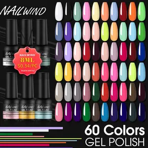 NAILWIND Professional Nail Art Supplies 8ml Plastic Bottle Colorful Nails Lacquer Gel Varnish Soak Off Uv Led Nail Gel Polish