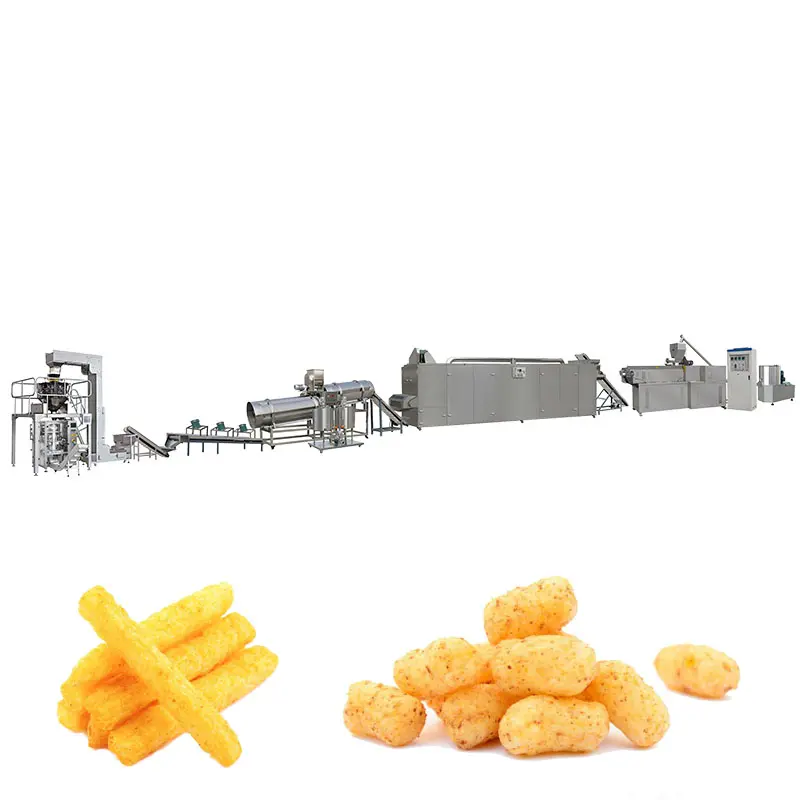 Extrudierte maschine zur herstellung von puffcorn snacks extrudierte snackproduktionslinie