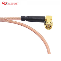 Fil RF prise SMA mâle à angle droit vers adaptateur de prise mâle SMA à 90 degrés RG316 RG142 câble d'extension haute température