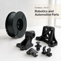 Filament d'imprimante 3D PrintMate L-PA-CF en fibre de carbone et nylon, 1,75 mm, 1 kg, faible déformation, haute rigidité, 210-260°C, pour la robotique