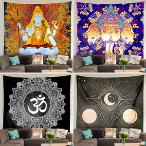 Lot De 10 Tapisseries Murales Indiennes Radha Krishna - Coton 100% - 76x102 Cm - Fait Main
