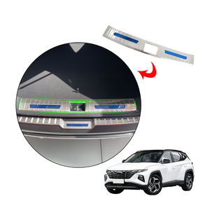 Plaque de protection de pied de pare-chocs arrière de voiture en <span class=keywords><strong>acier</strong></span> inoxydable, accessoires de garniture, Kit de carrosserie pour Hyundai Tucson 2021 - Product Image 1