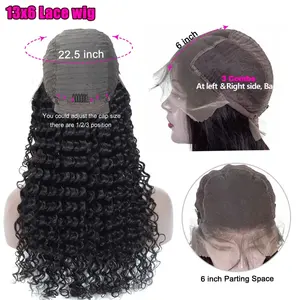 1B 30 Two-Tone for Ombre Deep Wave Glueless Wigs 13x6 HD Lace Front Raw Human Hair Natural Hairline Pre-Plucked Full HD <strong>Lacewig</strong> - Product Image 5