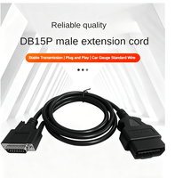 Câble d'extension automobile 1,5 m OBD2 mâle vers DB15 mâle OBDII