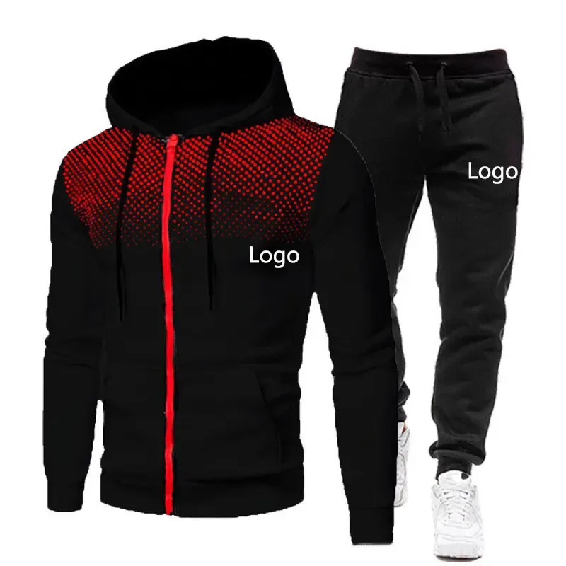 2022 Custom Logo Men's Sets Fashion solid color Men Hooded Sweat Suit jogging Tracksuit sports suit Jogger Sets