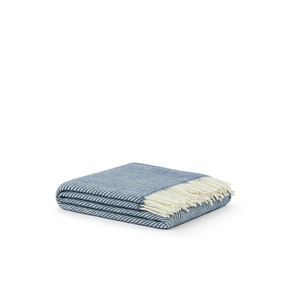 LANEROSSI - ผ้าห่มลายเฮอร์ริงโบน ISEO ขนาด 130x170 ซม. สี AVIO - Product Image 1