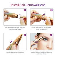 स्वनिर्धारित लोगो नई अंकित भौं trimmer शेवर यूएसबी रिचार्जेबल चेहरे के लिए मिनी पोर्टेबल बिजली बालों को हटाने एपिलेटर महिलाओं
