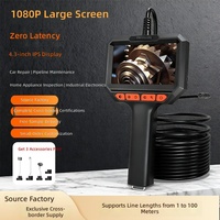 Écran IPS 4,3 pouces 1080P HD, endoscope industriel, caméra d'inspection de tuyaux de 8 mm, indice de protection IP67, angle de vue de 178 degrés