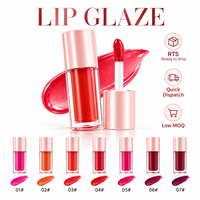 Teinte à lèvres gelée RTS 3ml, fini mat doux, waterproof, longue tenue, 7 teintes, faible MOQ 2 pièces, vente en gros, logo personnalisé