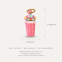 YIMEILI & Breloques 3D en émail en acier inoxydable (fruits, raisins, instruments de musique, avions, boissons) – Personnalisation DIY prise en charge.