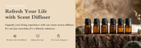Nouveautés 2026 Diffuseur de Parfum Portable 60ml Effet Bois Contrôle WiFi Intelligent Diffusion Sans Eau Utilisation Maison et Voiture Rechargeable