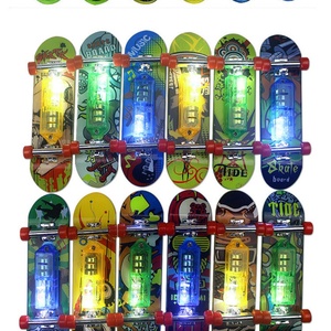 Finger Skateboard Promotion Gift Pro Miniature <b>Led</b> Lightup Fingerboard Tech Deck Skate Board Toy Plastic Mini Finger Skateboard - Product Image 2