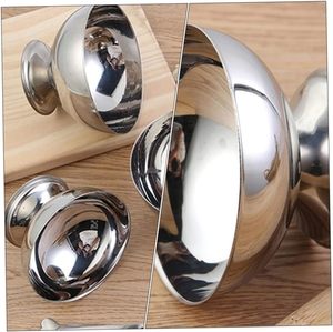 Tazones de Metal Económicos con Base para Helados y Postres, Copas de Acero Inoxidable para Ensaladas y Pudines, Platos para Aperitivos, Porta Papas Fritas para Bares y Cafeterías - Product Image 3