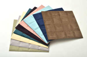 Panneau d'autocollants muraux en velours 3D à <span class=keywords><strong>larges</strong></span> <span class=keywords><strong>rayures</strong></span> en similicuir PVC 35*35cm <span class=keywords><strong>Papier</strong></span> <span class=keywords><strong>peint</strong></span> pelable brun clair à motif diamanté - Product Image 6