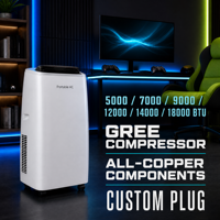 Climatiseur Portable Refroidissement et Chauffage Ciblé 7000-18000 BTU Compresseur Gree Cuivre Pur Unité Mobile CVC 5-en-1 Prise Personnalisée CE