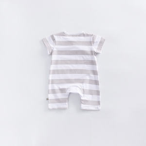 Tienda en Línea, Venta al por Mayor en China, Ropa para Bebés Recién Nacidos, Mameluco de Manga Corta a Rayas para Bebé - Product Image 4