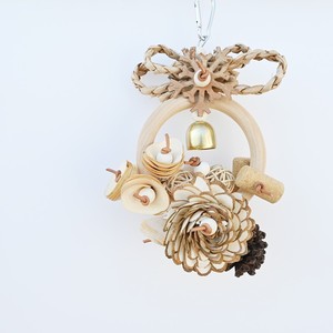 Jouets à mâcher pour perroquets : Anneaux en paille tressée, copeaux de <span class=keywords><strong>bois</strong></span> naturels, cônes de pin et fleurs d'herbe - Product Image 4
