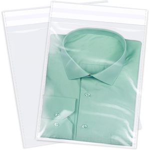 Bolsas de celofán autosellables de 14x20 pulgadas para organizar y almacenar ropa, paquete de 100, polipropileno PP rectangular - Product Image 1