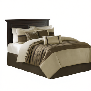 Juego de Edredón Super King de 7 Piezas DB, Ropa de Cama de Algodón Lavado con Estampado de Plantas para Uso Doméstico, Estilo Casual de Primavera/Verano - Product Image 1