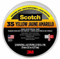 Ruban adhésif électrique en vinyle multicolore 3M 35 Scotch, 0,178 mm, résistant aux UV, imperméable, 600 V, ruban d'isolation imperméable