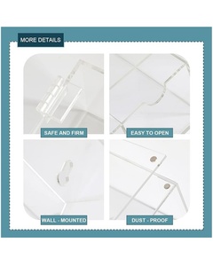 <span class=keywords><strong>Vitrina</strong></span> Acrílica con Estantes, Exhibidor Transparente de Niveles, <span class=keywords><strong>Vitrina</strong></span> para Figuras, de <span class=keywords><strong>Pared</strong></span> o de Escritorio - Product Image 2