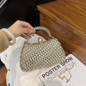 Sac à main haut de gamme entièrement orné de diamants 2026, nouveau sac à chaîne, sacs à bandoulière pour femmes, sacs de soirée élégants, sacs de fête - Product Image 3