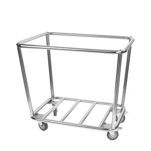 Carrito de Hotel Moderno de Acero Inoxidable, 4 Ruedas Giratorias Silenciosas, Ruedas Universales, Logotipo Personalizable, para Ropa Sucia, Marca Yintok - Product Image 3