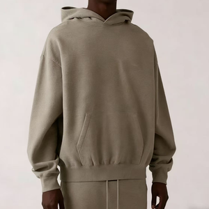 Sudadera con Capucha Fere para Hombre, Unisex, de Alta Calidad, Conjunto de 2 Piezas, Sudadera Holgada de Lana y Pantalones Deportivos con Patrón Sólido y Hombros Caídos GOD - Product Image 4