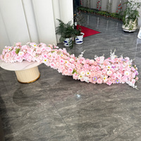 Art mural en cascade de fleurs en soie fait main moderne, fleurs artificielles à haute simulation pour des fins décoratives