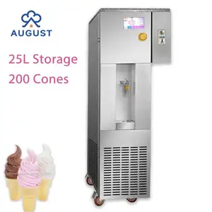 China Fabriek Groothandel Robot Automaat Voor Ijs Automatische Blauwe Soft Serve Crème Kegel Ijs Bevroren Yoghurt Vendo Machine